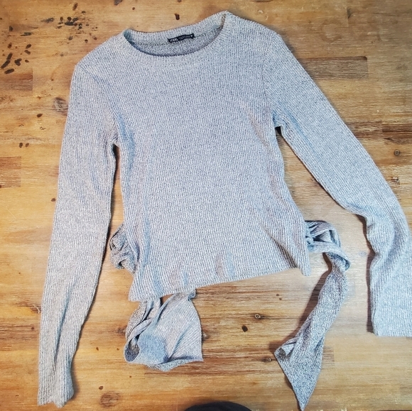 ZARA soft tie back sweater M - Picture 2 of 8